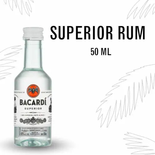 Bacardi Light Rum Superior 80 50Ml 10pk