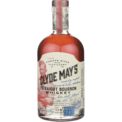 Clyde May'S Straight Bourbon 92 W/ Flask 750Ml