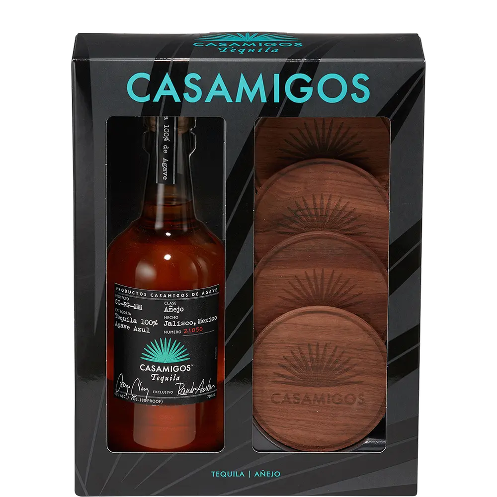 Casamigos Tequila Anejo 80 W/ 4 Coasters 750Ml