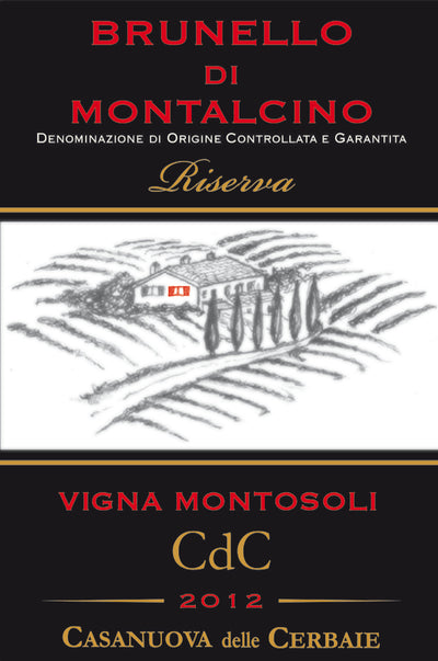 Casanuova Delle Cerbaie Brunello Di Montalcino Riserva 'Vigna Montosoli', Casanuova Delle Cerbaie 2012