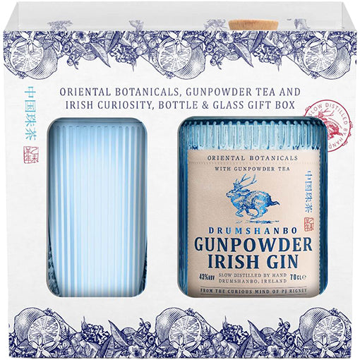 Drumshanbo Gunpowder Irish Gin 86 W/ Rocks Glass 750Ml