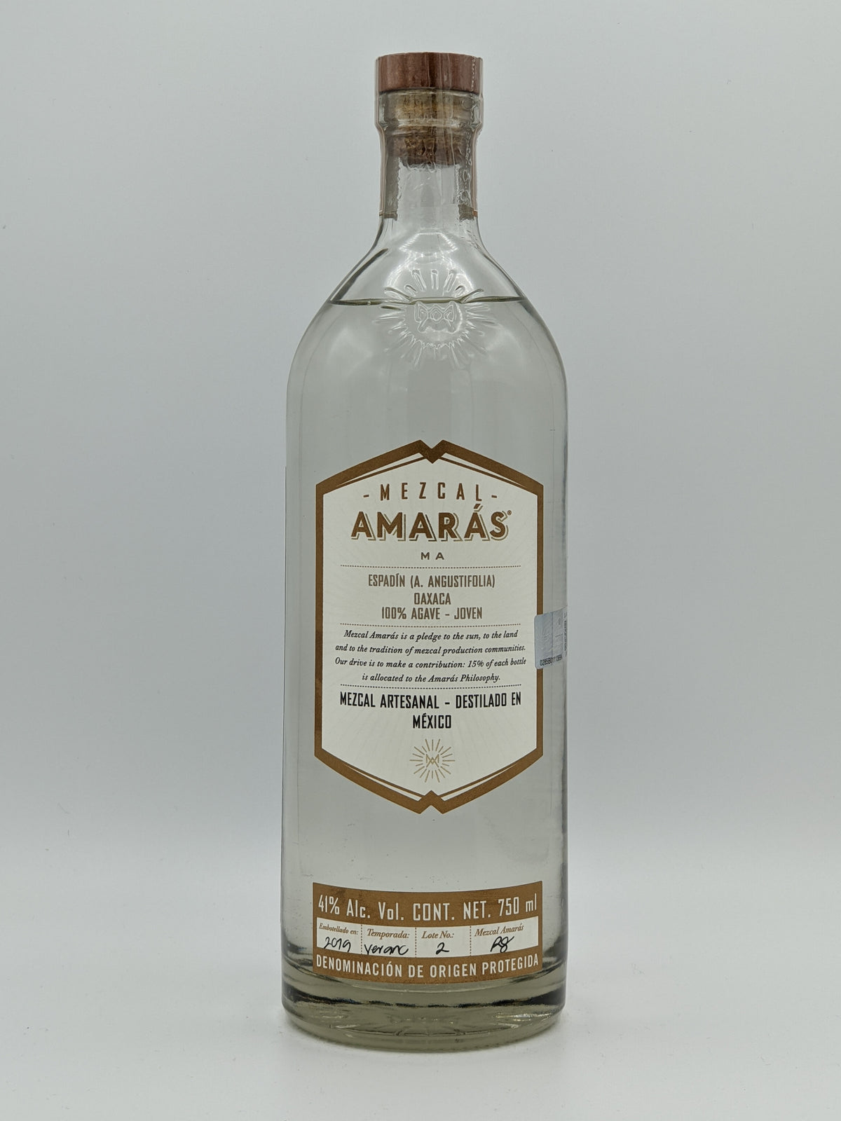 Amaras Mezcal Joven Espadin 82 750Ml