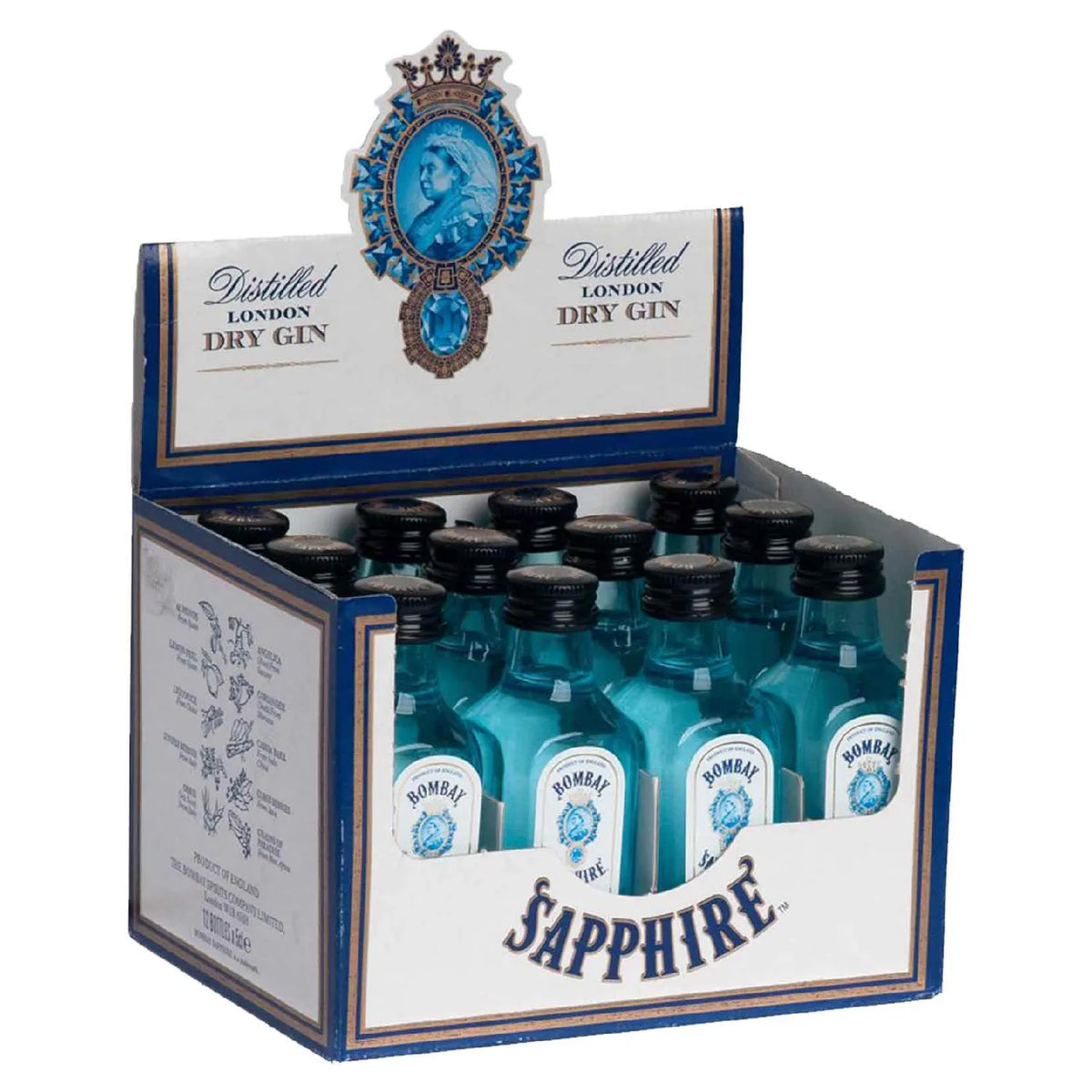 Bombay London Dry Gin Sapphire 94 50Ml 10pk