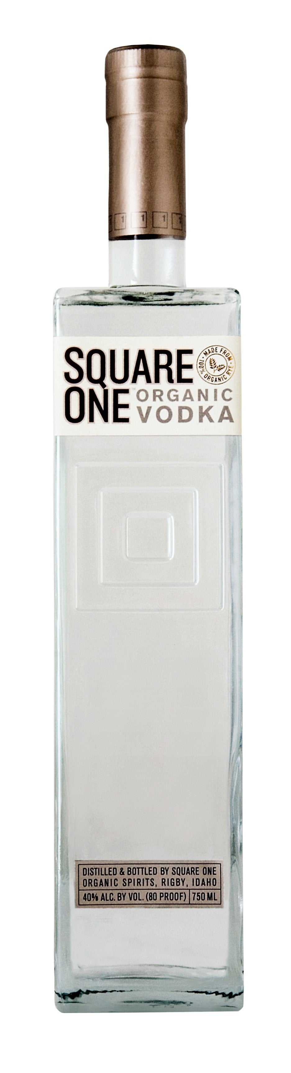 Square One Organic Spirits Organic Rye Vodka, Square One