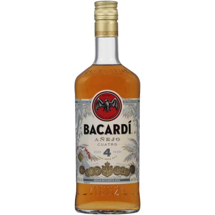 Bacardi Aged Rum Anejo Cuatro 4 Yr 80 1L