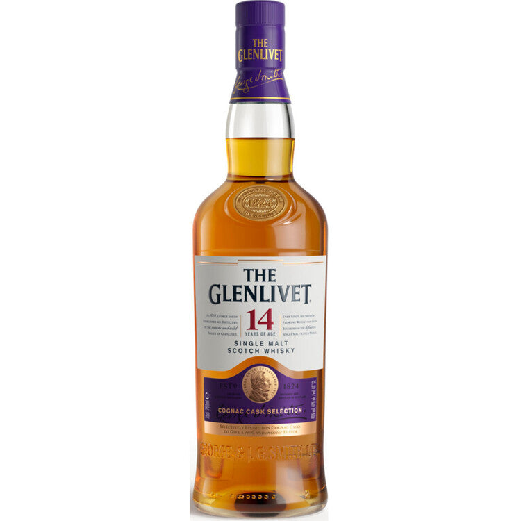 The Glenlivet Single Malt Scotch Cognac Cask Selection 14 Yr 80 With Carton 1L