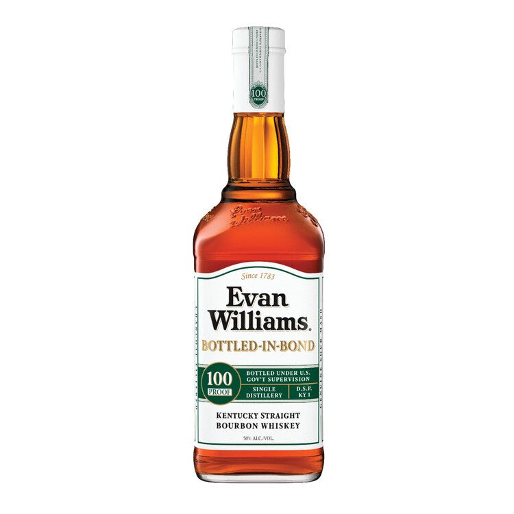 Evan Williams Straight Bourbon White Label Bottled In Bond 100 1L