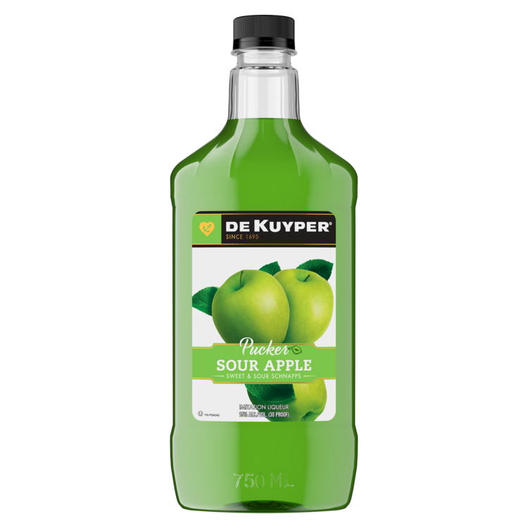 Dekuyper Sour Apple Schnapps Pucker 30 1.75L