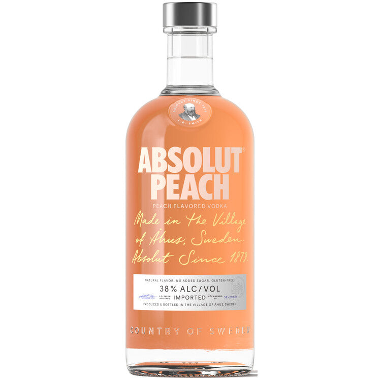 Absolut Peach Flavored Vodka 76 1L
