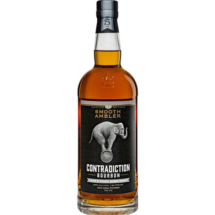 Smooth Ambler Blended Bourbon Contradiction 92 W/ 2 Rocks Glasses 750Ml