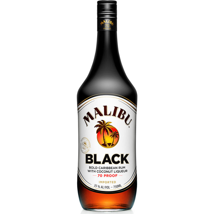 Malibu Coconut Flavored Rum Black 70 1L