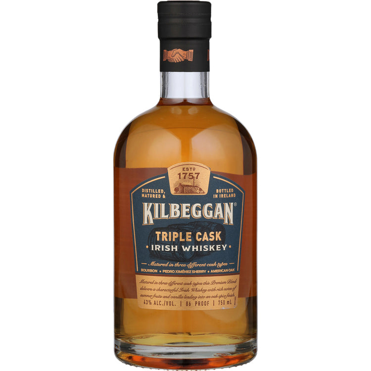 Kilbeggan Blended Irish Whiskey Triple Cask 86 750Ml