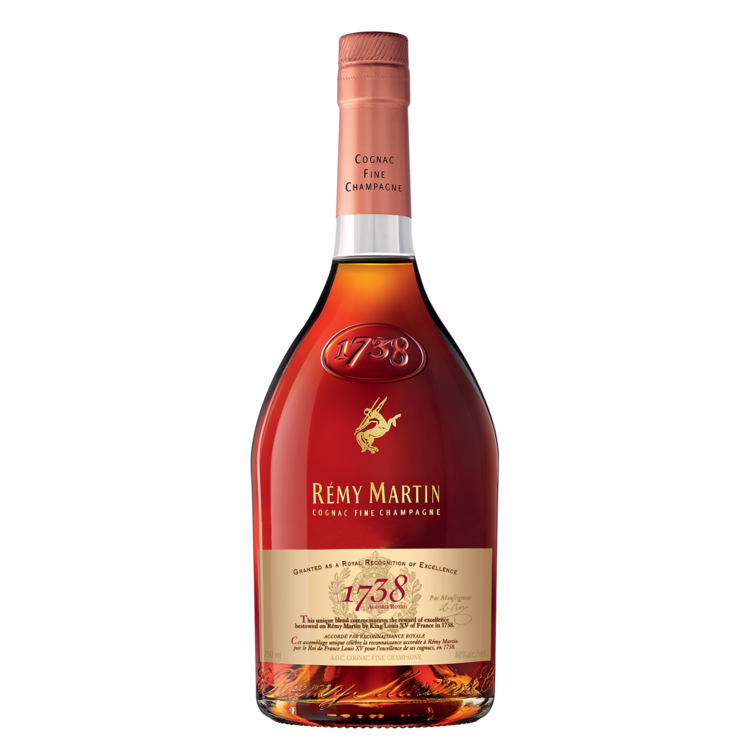 Remy Martin Fine Champagne Cognac 1738 Accord Royal 80 W/ Chinese New Year Gift Canister 750Ml