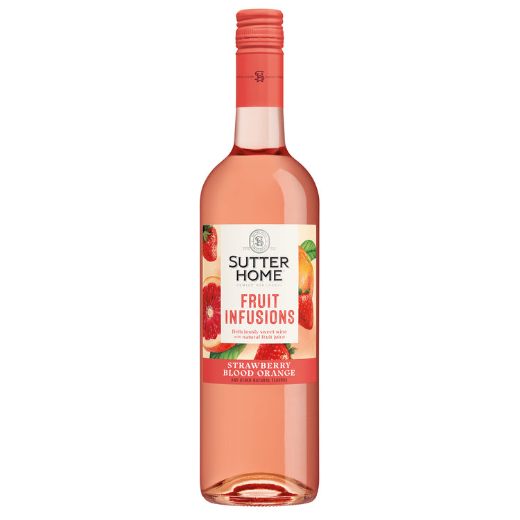 Sutter Home Strawberry Blood Orange Flavored Wine Fruit Infusions 750Ml