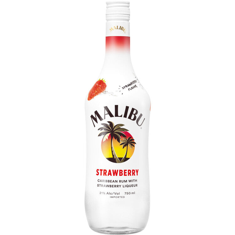 Malibu Strawberry Flavored Rum 42 1L