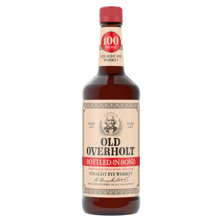 Old Overholt Straight Rye Whiskey Bonded 4 Yr 100 1L