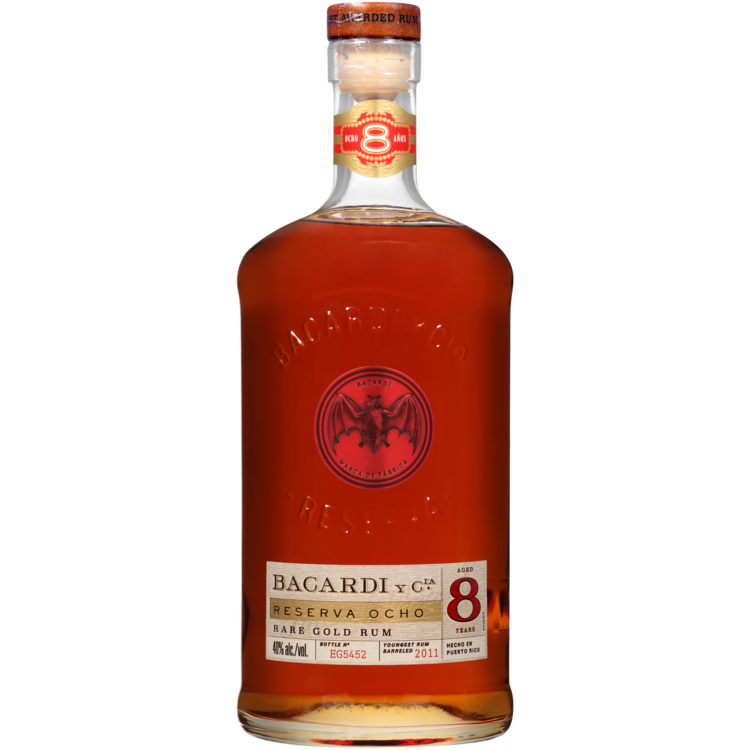 Bacardi Aged Rum Rare Gold Reserva Ocho 8 Yr 80 750Ml