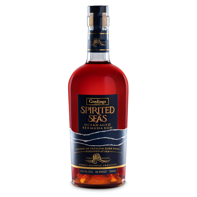 Goslings Ocean Aged Blended Dark Rum Spirited Seas Finished At Sea 88 750Ml