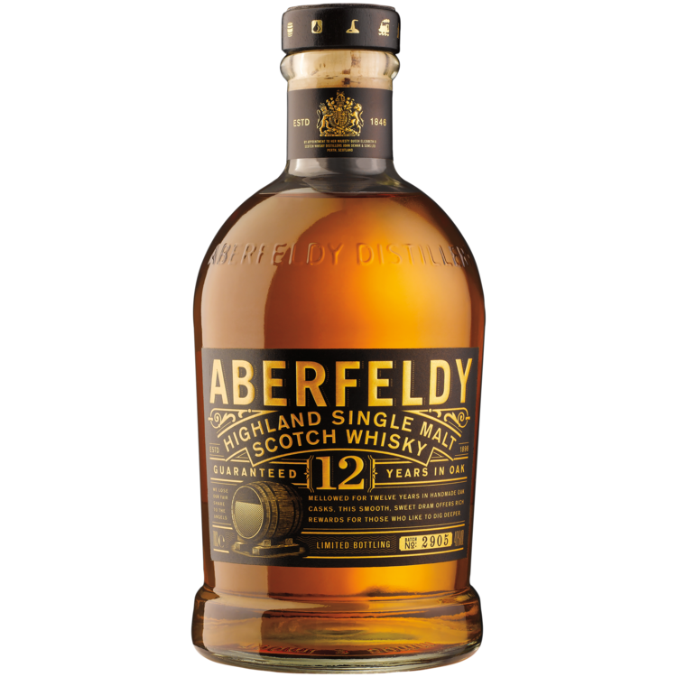 Aberfeldy Single Malt Scotch 12 Yr 80 W/ Gift Tin Box 750Ml