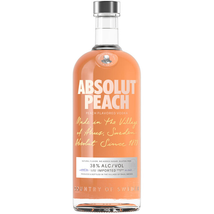 Absolut Peach Flavored Vodka 76 750Ml