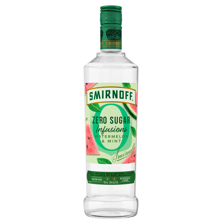 Smirnoff Watermelon & Mint Flavored Vodka Zero Sugar Infusions 60 750Ml