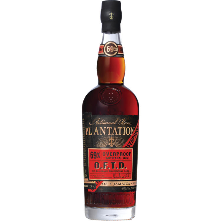 Plantation Overproof Rum Oftd Old Fashioned Traditional Dark 138 1L