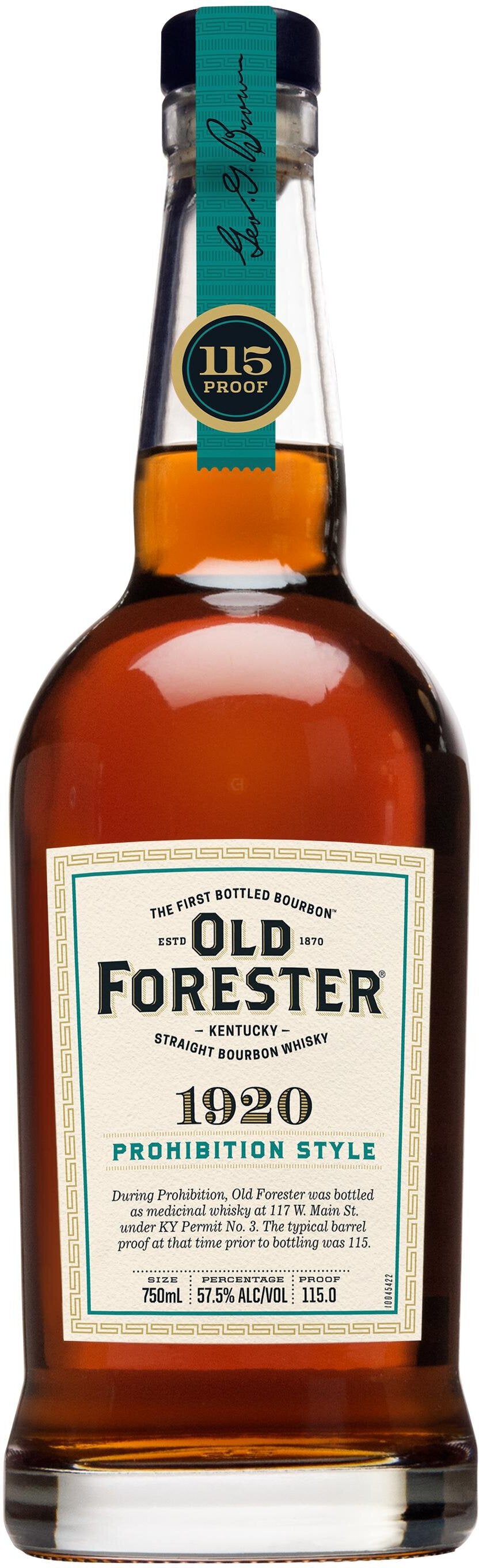 Old Forester 1920 Prohibition Style Kentucky Straight Bourbon Whisky 115 Proof