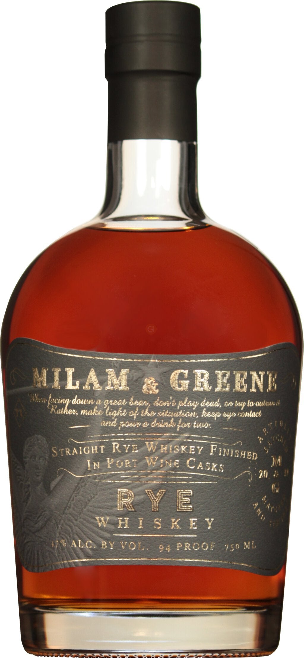 Milam & Greene Straight Rye Whiskey Finished in Port Wine Casks