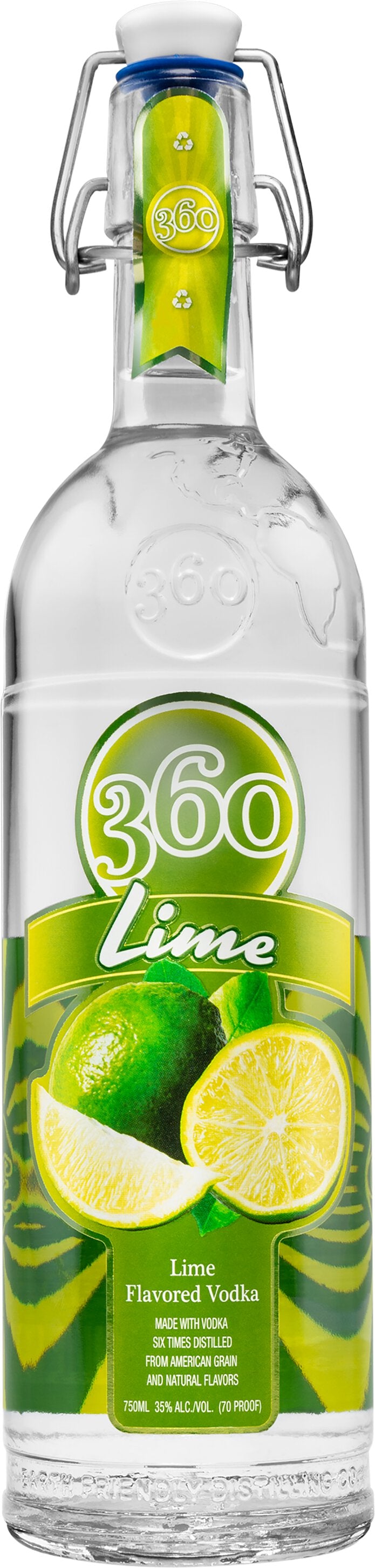 360 Flavors Lime Vodka 70pf