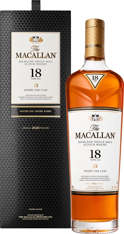 The Macallan Sherry Oak 18 Years Old Single Malt Scotch Whisky