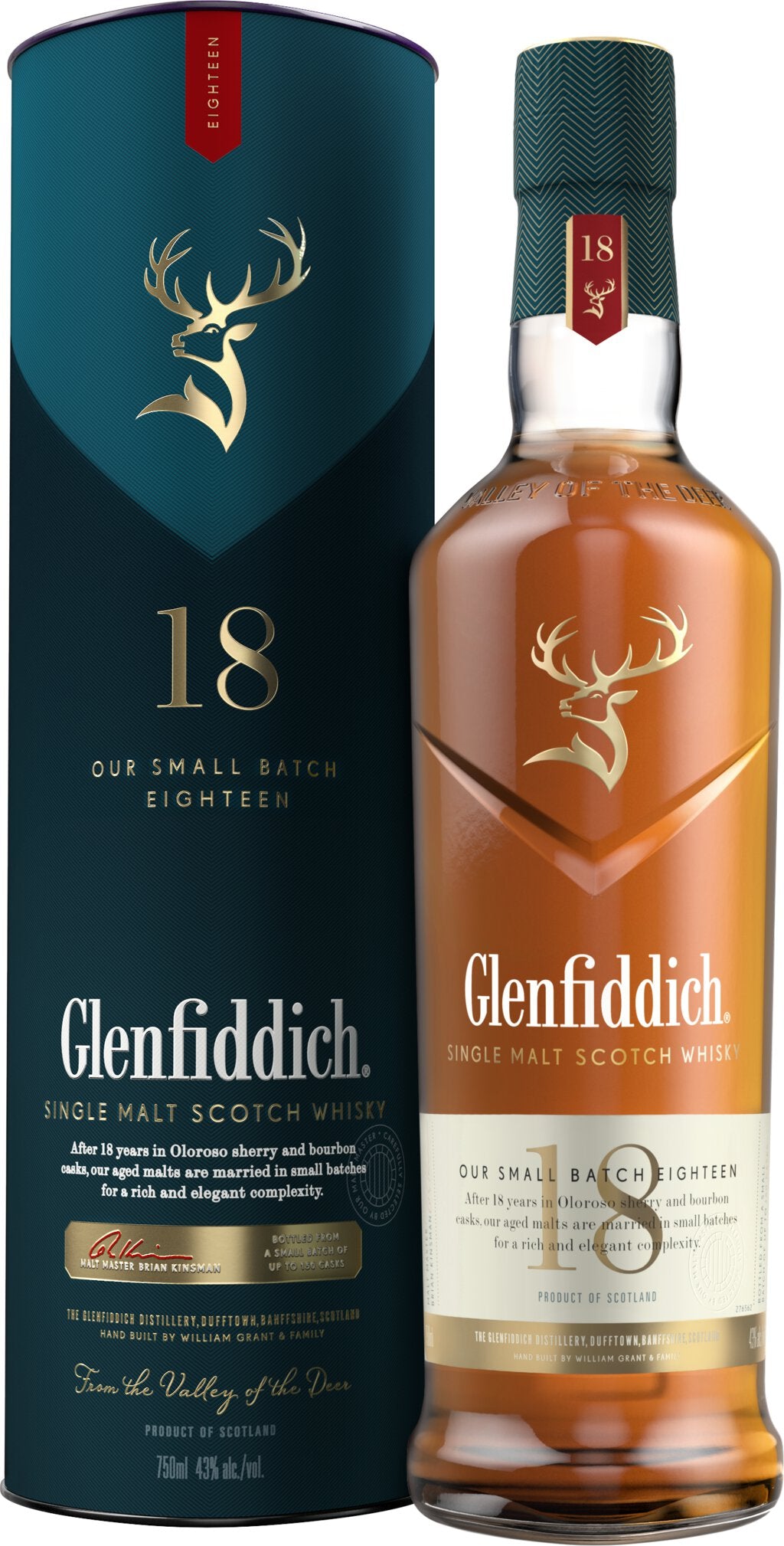 Glenfiddich 18 Year Old Small Batch Single Malt Scotch Whisky